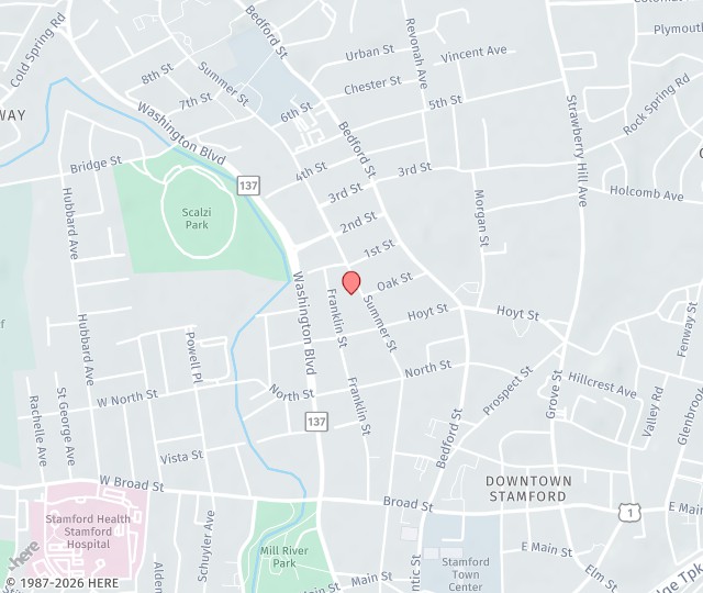 Location Map: 1250 Summer St Stamford, Connecticut 06905